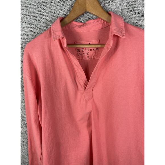 Frank & Eileen Tee Lab Shirt Women’s M Long Sleeve Collared Popover Quiet Luxury - Picture 8 of 12
